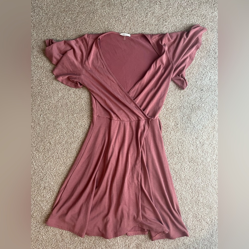 Peach colored dress